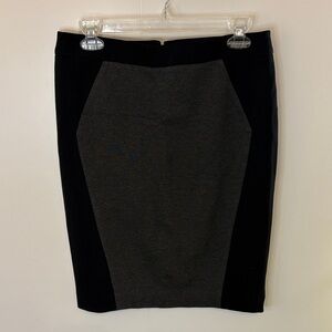 Work to Play Black and Gray Pencil Skirt